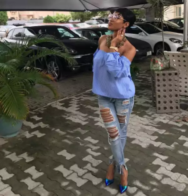 Born-Again Actress, Tonto Dikeh, Steps Out In Seriously Ripped Jeans (Photos)